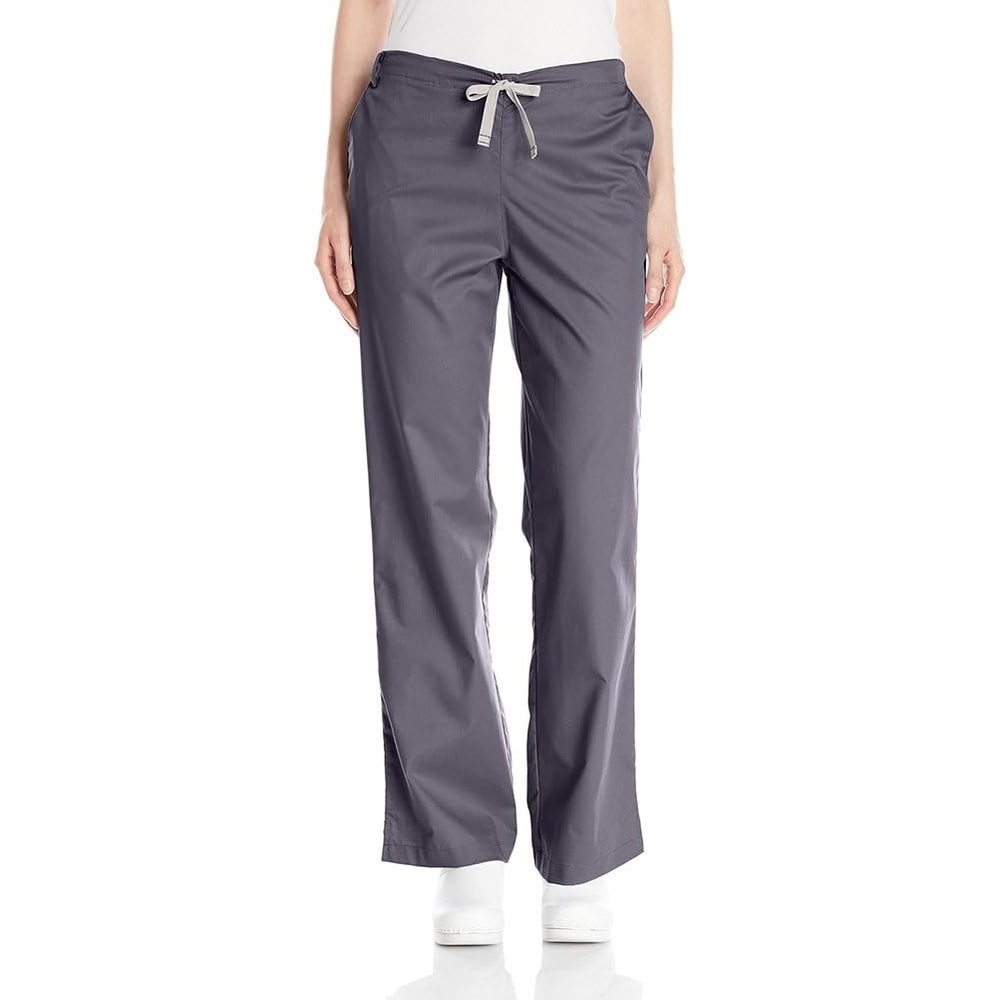 image:imageWonderwork Womens Flare Leg Scrub PantPewter