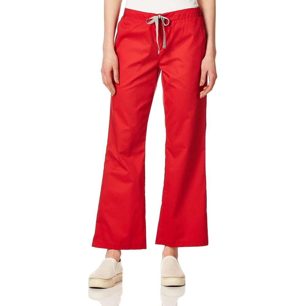 image:imageWonderwork Womens Flare Leg Scrub PantRed
