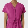 WINK RENEW Women’s Cargo Jogger Scrub Jumpsuit(Raspberry)