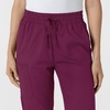 WINK Scrubs for Women, Boundless, Bootcut Pants with Drawstring and 6 Pockets(Wine)