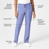 WINK W123 Women’s Drawstring Scrub Pant(Ceil Blue)