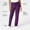 WINK W123 Women’s Drawstring Scrub Pant(Eggplant)