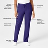 WINK W123 Women’s Drawstring Scrub Pant(Grape)