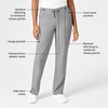 WINK W123 Women’s Drawstring Scrub Pant(Grey)