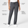 WINK W123 Women’s Drawstring Scrub Pant(Pewter)