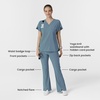 Wink Scrubs for Women, Renew, Cargo Flare Pants, with 7 Pockets(Elemental Blue)