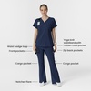 Wink Scrubs for Women, Renew, Cargo Flare Pants, with 7 Pockets(Navy)