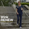 Wink Scrubs for Women, Renew, Cargo Flare Pants, with 7 Pockets(Ruby)