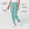 Wink W123 Women’s Comfort Waist Cargo Jogger Scrub Pant(Turquoise)