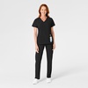 Wink W123 Women’s Flat Front Cargo Scrub Pant(Black)