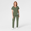 Wink W123 Women’s Flat Front Cargo Scrub Pant(Olive)