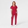 Wink W123 Women’s Flat Front Cargo Scrub Pant(Red)