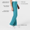 Wink W123 Women’s Flat Front Cargo Scrub Pant(Teal Blue)