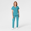 Wink W123 Women’s Flat Front Cargo Scrub Pant(Teal Blue)