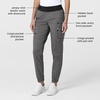 Wink Women’s Women’s 5555 Comfort Waist Cargo Jogger Scrub Pant(Charcoal Heather)