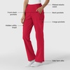 Wink Women’s Women’s Cargo Utility Scrub Pant(Red)