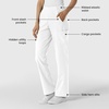 Wink Women’s Women’s Cargo Utility Scrub Pant(White)