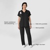 Wink Women’s Women’s Stovepipe High-Low Hem Scrub Pant(Black)