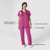 Wink Women’s Women’s Stovepipe High-Low Hem Scrub Pant(Raspberry)