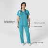 Wink Women’s Women’s Stovepipe High-Low Hem Scrub Pant(Teal Blue)