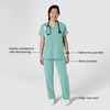 Wink Women’s Women’s Stovepipe High-Low Hem Scrub Pant(Turquoise)