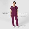 Wink Women’s Women’s Stovepipe High-Low Hem Scrub Pant(Wine)