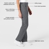 Women’s Flat Front Cargo Pant(Charcoal Heather)