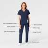 Women’s Flat Front Cargo Pant(Navy)