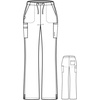 Women’s Moderate Flare Leg Cargo Pant Royal