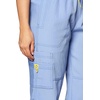 WonderWink Women’s Petite Four-Stretch Sporty Cargo Scrub Pant, Petite(Ceil Blue)