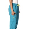 WonderWink Women’s Petite Four-Stretch Sporty Cargo Scrub Pant, Petite(Real Teal)