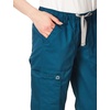 WonderWink Women’s Petite-Plus-Size Wonderwork Straight Leg Cargo Scrub Pant(Caribbean Blue)