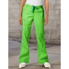 WonderWink Women’s Wonderflex Joy Denim Style Staight Leg Scrub Pant(Green Apple)