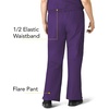 WonderWink womens Flare Leg Cargo Pant, Eggplant, 5X-Large