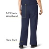 WonderWink womens Flare Leg Cargo Pant, Navy, X-Small