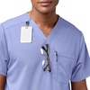 WINK PRO Men’s Multi-Pocket V-Neck Scrub Top(Ceil Blue)