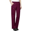 Wink WonderWORK Women’s Pull-On Cargo Scrub Pant, Wine, L TAL