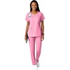 WonderWink PRO Women’s Knit Waist Cargo Scrub Pant, Pink Blossom, XS Petite