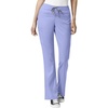 WonderWink Womens Moderate Flare Leg Cargo Medical Scrubs Pants, Ceil Blue, Large Petite US