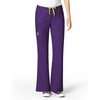 WonderWink womens Flare Leg Cargo Pant, Eggplant, 5X-Large