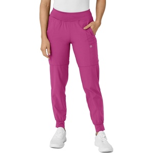 Wink W123 Women’s Comfort Waist Cargo Jogger Scrub Pant(Raspberry)