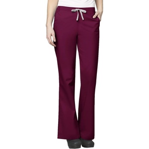 Wink WonderWORK Women’s Flare Leg Scrub Pant, Wine, M