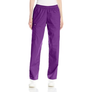 Wink WonderWORK Women’s Pull-On Cargo Scrub Pant, Eggplant, XL