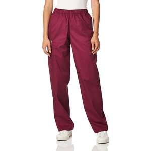 Wink WonderWORK Women’s Pull-On Cargo Scrub Pant, Wine, M
