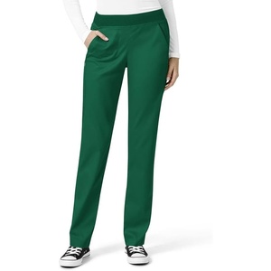 WonderWink Womens Knit Waist Cargo Medical Scrubs Pants, Hunter, X-Small Petite US