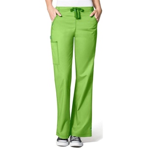 WonderWink Women’s Wonderflex Joy Denim Style Staight Leg Scrub Pant(Green Apple)