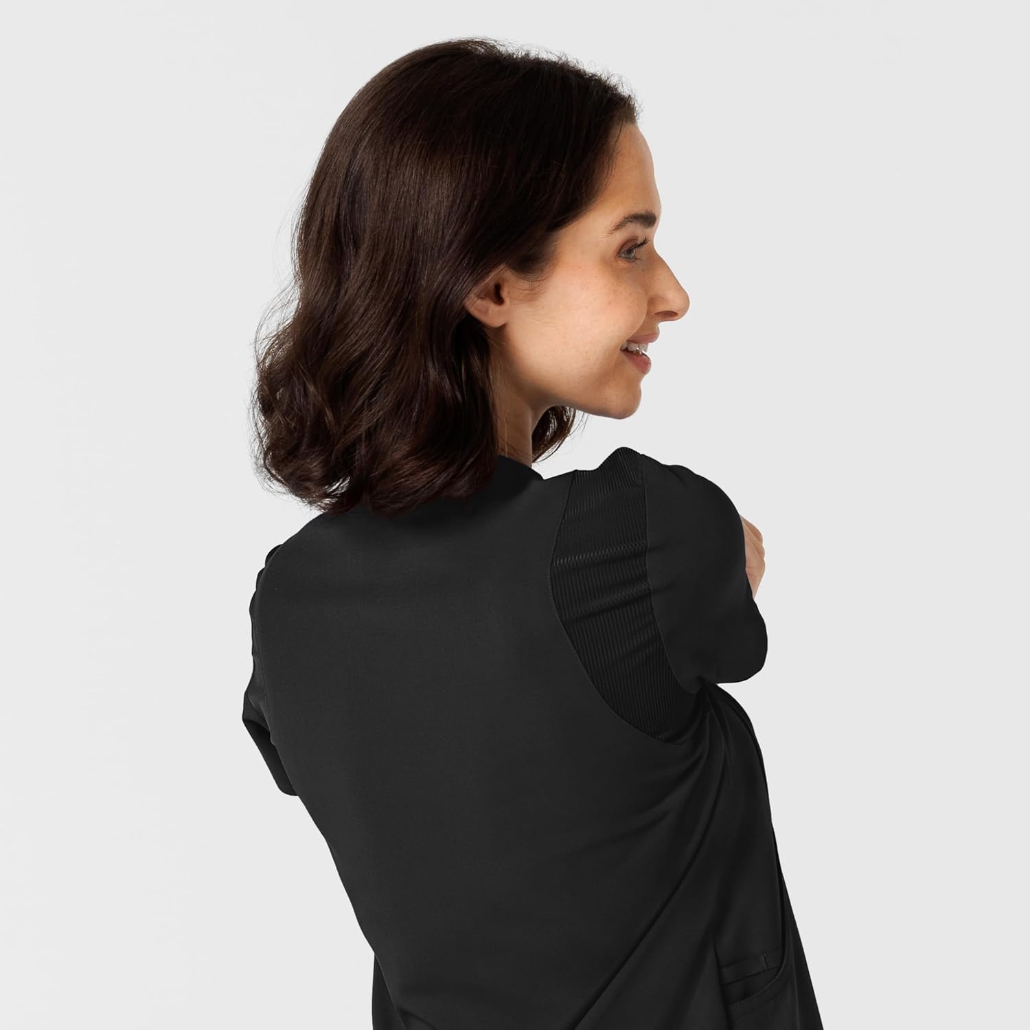 image:imageWink Nova Womens FlexnReach Shoulder Panel VNeck Scrub TopBlack