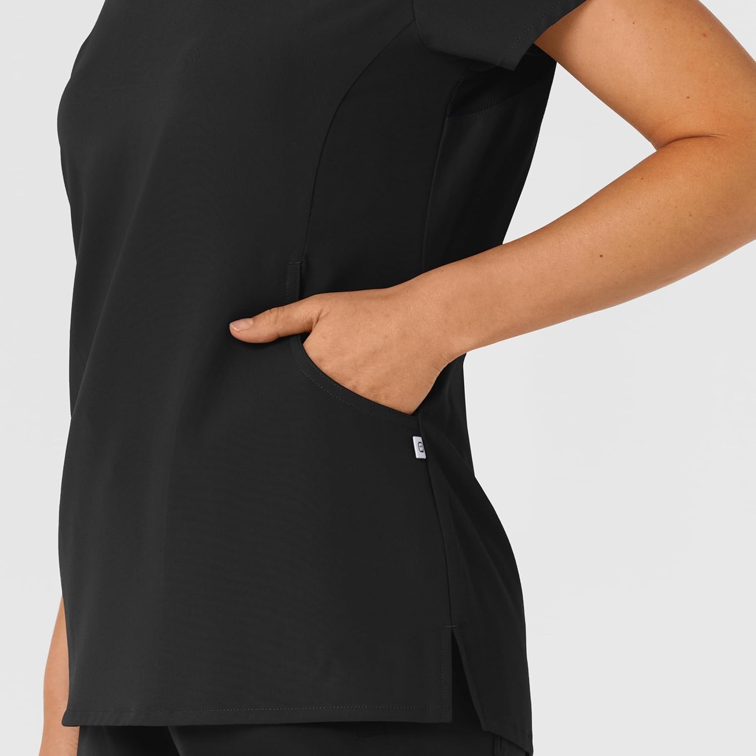 image:imageWink Nova Womens FlexnReach Shoulder Panel VNeck Scrub TopBlack
