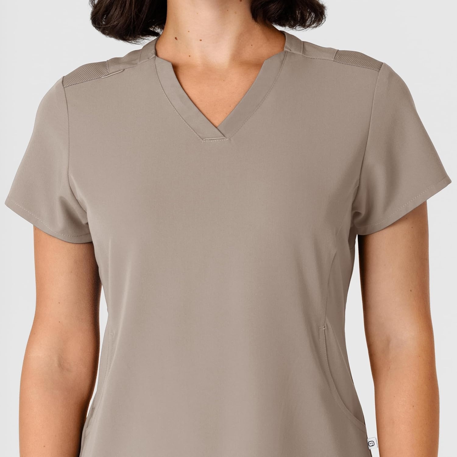 image:imageWink Nova Womens FlexnReach Shoulder Panel VNeck Scrub TopHaze