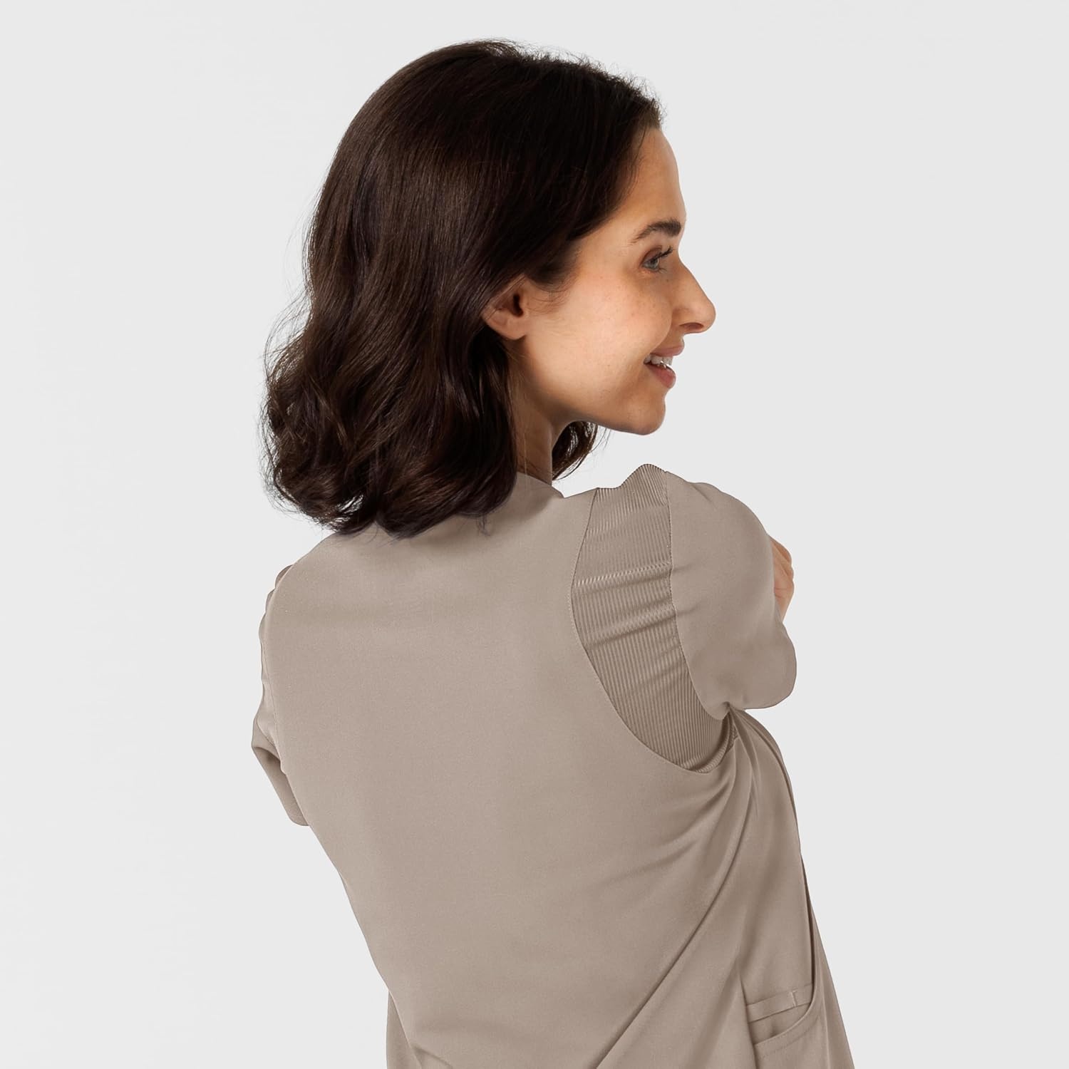 image:imageWink Nova Womens FlexnReach Shoulder Panel VNeck Scrub TopHaze